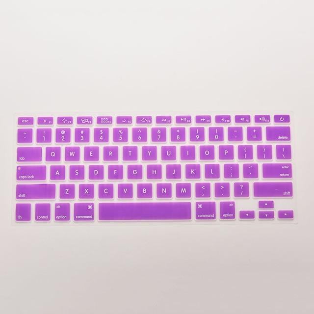 7 Candy Colors Silicone Keyboard Skin Cover For Apple Macbook Pro MAC 13 15 17 28.7cm x 11.9cm free shipping