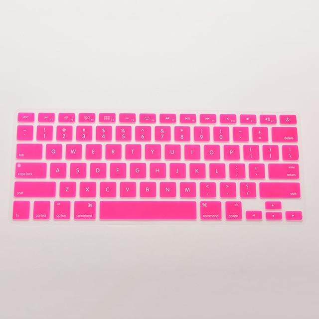 7 Candy Colors Silicone Keyboard Skin Cover For Apple Macbook Pro MAC 13 15 17 28.7cm x 11.9cm free shipping