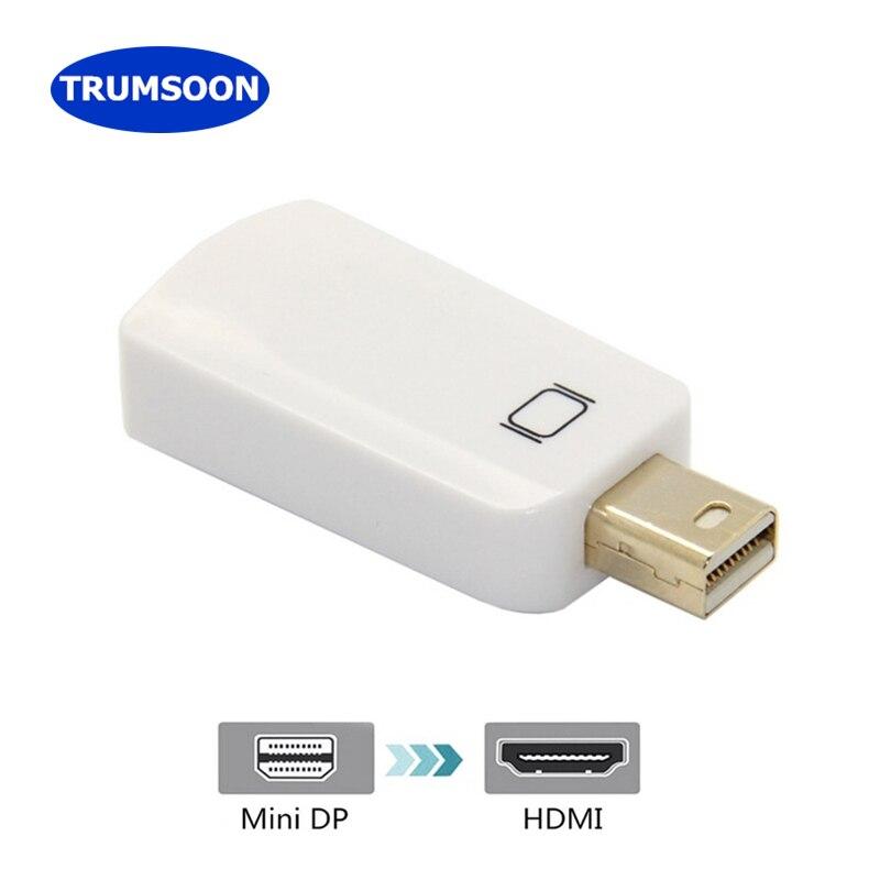 Trumsoon Mini DP to HDMI DVI DP Adapter Converter Thunderbolt 2 to HDMI Cable 1080P for Mac Macbook Pro Air TV