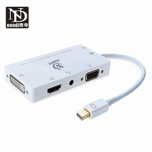 thunderbolt 2 dock Mini DisplayPort to HDMI VGA DVI Multi-port Thunderbolt hub Adapter 4 in1 Audio Cable for mac book air