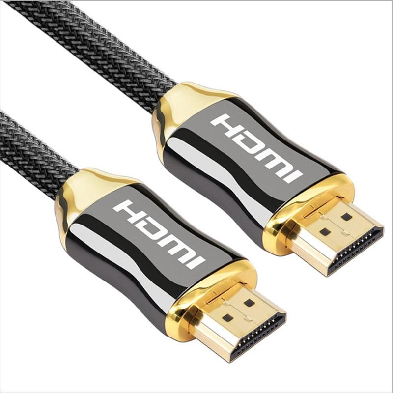 High Speed HDMI Cable video cables gold plated 1.4 Cable 1080P 3D Cable Braided Cord Ultra for HDTV splitter swither XBOX PS3