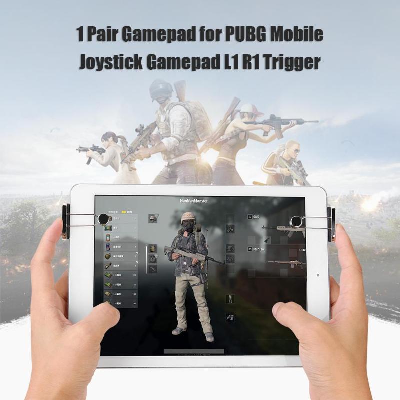 1 Pair Gamepad for PUBG Mobile Joystick Gamepad L1 R1 Controller Trigger L1 R1 Shooter Controller Gaming Trigger For iPad Tablet