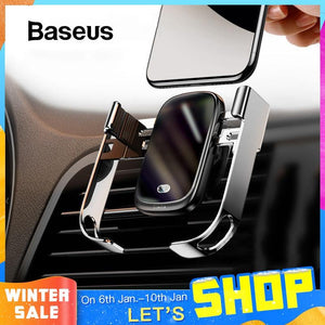 Baseus 10W Qi Wireless Car Charger For iPhone Car Wireless Charger Intelligent Infrared Fast Wireless Charging Car Phone Charger