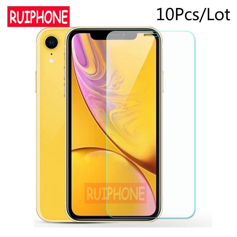 10Pcs Tempered Glass For iPhone XS Max XR X 5c 5s 5se 4 4s Tough Protection Screen Protector Guard Film For iPhone X 6s 7 8 plus