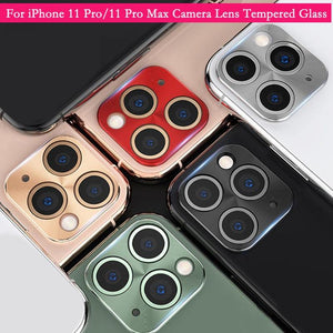 Aluminum Metal Lens Case For iPhone11 Pro/11Pro Max 3D Full Back Camera Lens Screen Protector Tempered Glass Protective Film