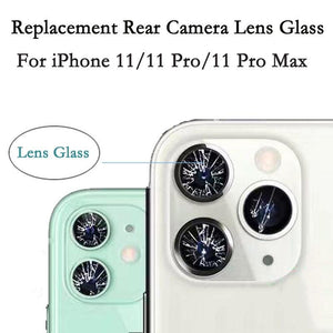 Back Camera Lens For iPhone 11Pro/11Pro Max Rear Camera Lens Glass Without Frame With Sticker Replacement Parts A set of three