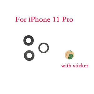 Back Camera Lens For iPhone 11Pro/11Pro Max Rear Camera Lens Glass Without Frame With Sticker Replacement Parts A set of three