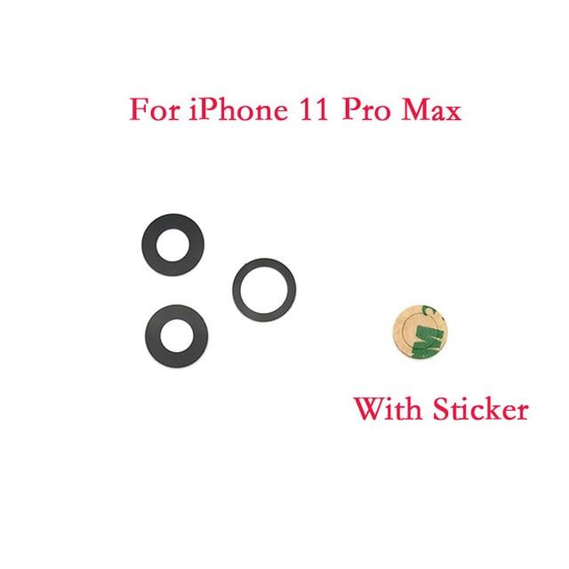 Back Camera Lens For iPhone 11Pro/11Pro Max Rear Camera Lens Glass Without Frame With Sticker Replacement Parts A set of three