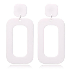 YAOLOGE Trendy Acrylic Square Geometric Earring