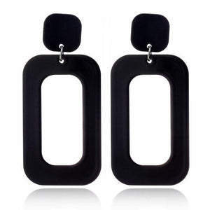 YAOLOGE Trendy Acrylic Square Geometric Earring