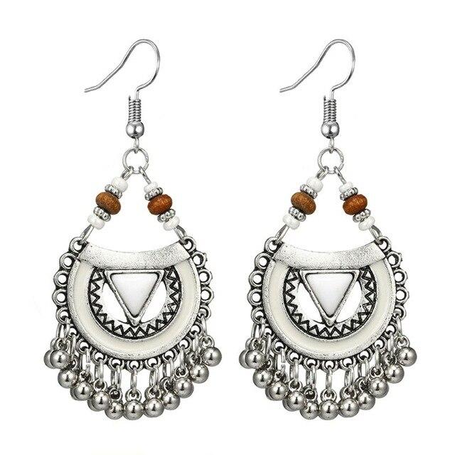 Traditional Chandbali Kundan Jhumka Jhumki Beaded Jingle Bell Earrings For Women