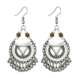 Traditional Chandbali Kundan Jhumka Jhumki Beaded Jingle Bell Earrings For Women