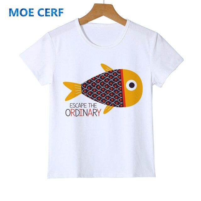 Colorful fish print kids t-shirt Baby Newborn Topwear