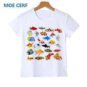 Colorful fish print kids t-shirt Baby Newborn Topwear