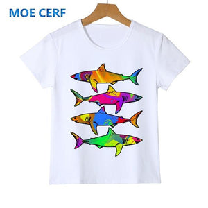 Colorful fish print kids t-shirt Baby Newborn Topwear