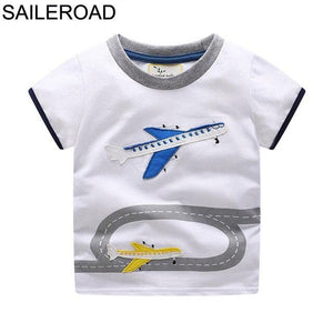 SAILEROAD Helicopter Embroidery Boys Tops Clothing