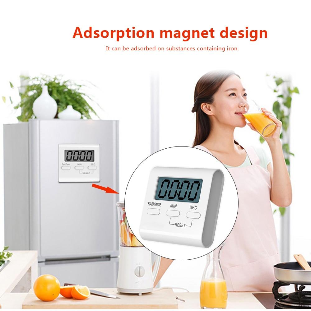 Cooking Timer AAA Kitchen Accessories Gym Display Cooking Alarm Durable White ABS Run Home  Living Time Consumer Electronics