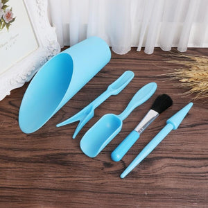 5Pcs Gardening Tools Set Miniature Shovel Brush Widger.Succulent Planting Helper