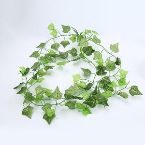 2.5M Home Decor Artificial Ivy Leaf Garland Plants Vine False Foliage Flowers Creeper Green Ivy Crown Artificial Grass Leaves