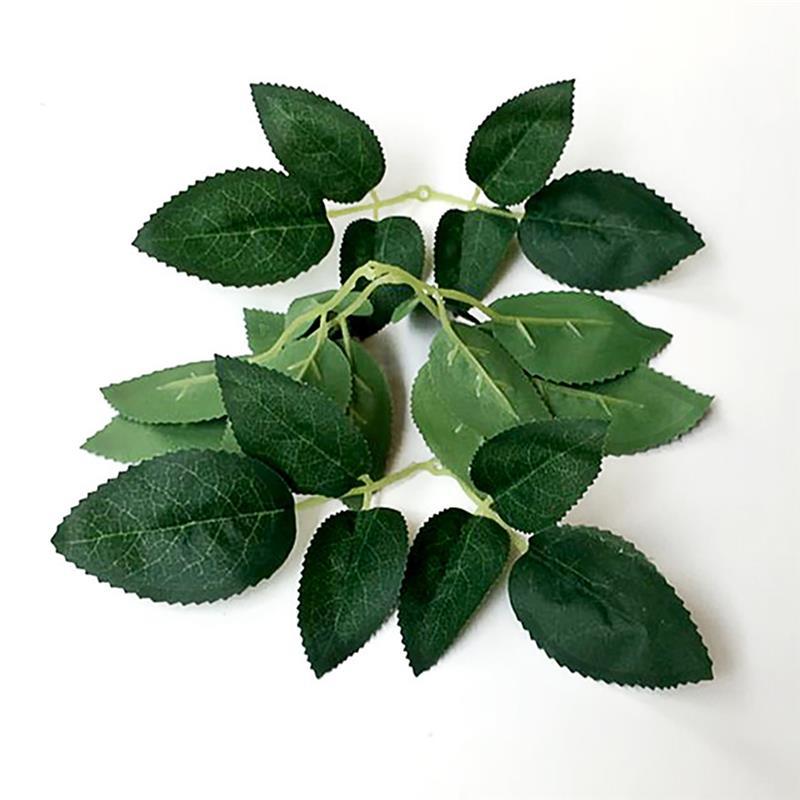 10PCS Artificial Leaves Wedding Home Decoration Rose Leaves DIY Cut And Paste Craft False Flowers Artificial Plants