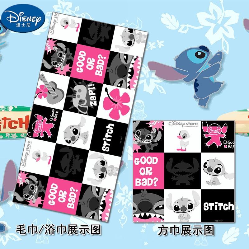 Disney Cute Stitch Children Beach Towel Bath Towel Soft Sport Gym Face  Hand Towel Water Absorbing Breathable Thin blanket Rug