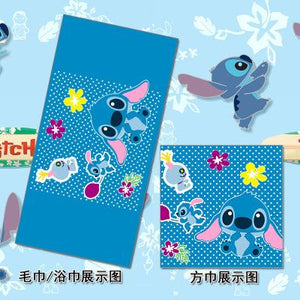 Disney Cute Stitch Children Beach Towel Bath Towel Soft Sport Gym Face  Hand Towel Water Absorbing Breathable Thin blanket Rug