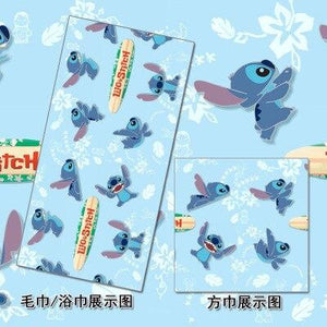 Disney Cute Stitch Children Beach Towel Bath Towel Soft Sport Gym Face  Hand Towel Water Absorbing Breathable Thin blanket Rug