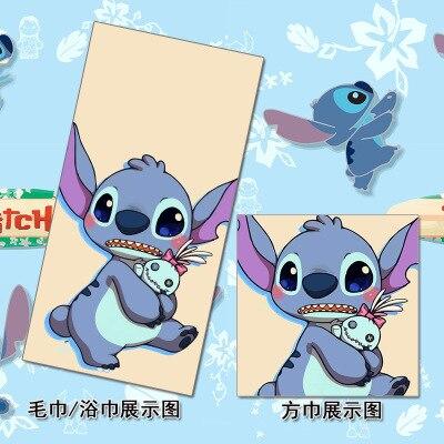 Disney Cute Stitch Children Beach Towel Bath Towel Soft Sport Gym Face  Hand Towel Water Absorbing Breathable Thin blanket Rug