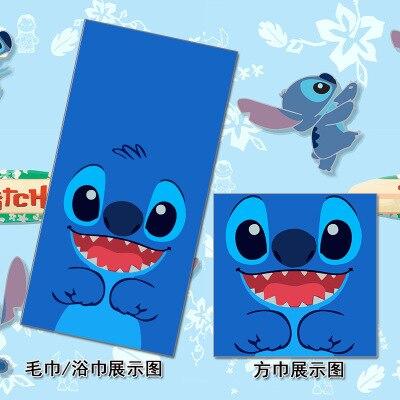 Disney Cute Stitch Children Beach Towel Bath Towel Soft Sport Gym Face  Hand Towel Water Absorbing Breathable Thin blanket Rug