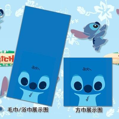 Disney Cute Stitch Children Beach Towel Bath Towel Soft Sport Gym Face  Hand Towel Water Absorbing Breathable Thin blanket Rug