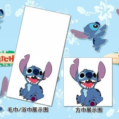 Disney Cute Stitch Children Beach Towel Bath Towel Soft Sport Gym Face  Hand Towel Water Absorbing Breathable Thin blanket Rug