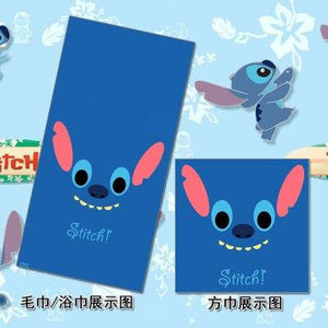 Disney Cute Stitch Children Beach Towel Bath Towel Soft Sport Gym Face  Hand Towel Water Absorbing Breathable Thin blanket Rug