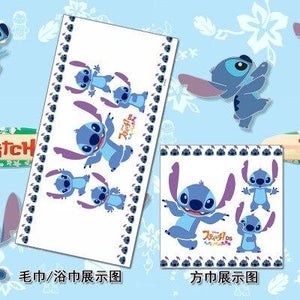 Disney Cute Stitch Children Beach Towel Bath Towel Soft Sport Gym Face  Hand Towel Water Absorbing Breathable Thin blanket Rug