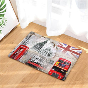 CAMMITEVER London Big Ben Double-decker Bus Bridge Paris Towel Welcome Home Doormat Rug Entrance Floor Funny Door Bathroom Mat