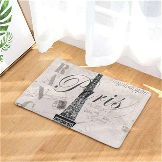 CAMMITEVER London Big Ben Double-decker Bus Bridge Paris Towel Welcome Home Doormat Rug Entrance Floor Funny Door Bathroom Mat