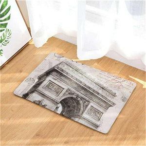 CAMMITEVER London Big Ben Double-decker Bus Bridge Paris Towel Welcome Home Doormat Rug Entrance Floor Funny Door Bathroom Mat