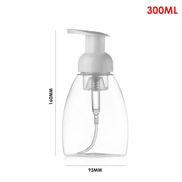 30/60/100/150/300ML Clear Foaming Bottle Liquid Soap Whipped Mousse Points Bottling Shampoo Lotion Shower Gel Foam Pump Bottles