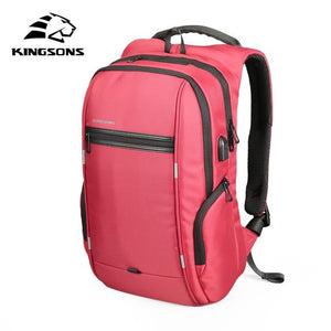 Kingsons 15"17"  Laptop Backpack External USB Charge Computer Backpacks