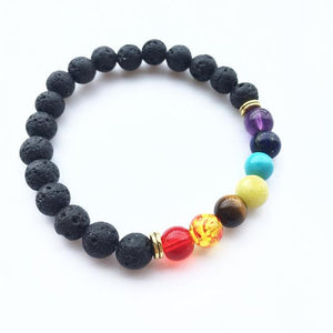 8mm Beads 7 Chakra Healing Balance Bracelet for Men Women Reiki Prayer