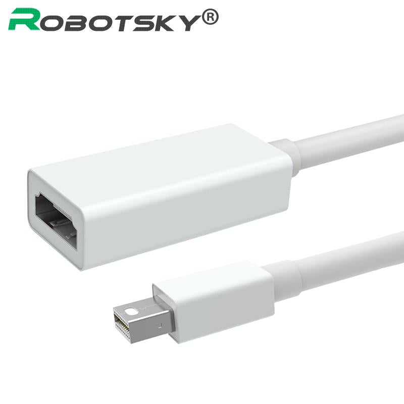 Robotsky Mini DisplayPort Thunderbolt DP To HDMI Adapter Cable Display Port DP Cable For Apple Mac Macbook Pro Air Surface Pro