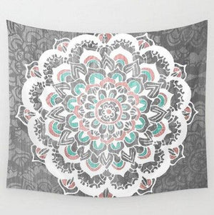 LDAJMW Polyester Round Bohemia Wall Mural Home Furnishing Tapestry Rugs Beach Bath Towel Shawl Dual-use Sunscreen Yoga cushion