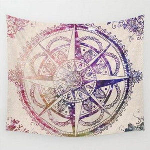 LDAJMW Polyester Round Bohemia Wall Mural Home Furnishing Tapestry Rugs Beach Bath Towel Shawl Dual-use Sunscreen Yoga cushion