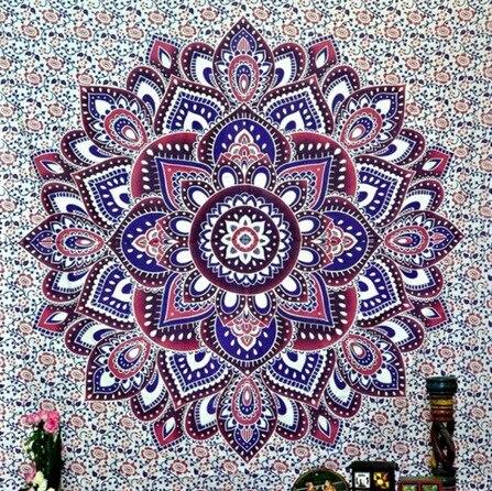 LDAJMW Polyester Round Bohemia Wall Mural Home Furnishing Tapestry Rugs Beach Bath Towel Shawl Dual-use Sunscreen Yoga cushion