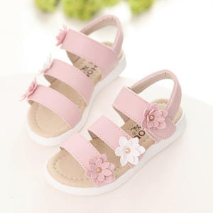 Summer Style Children Sandals Girls Princess Beautiful Flower Shoes