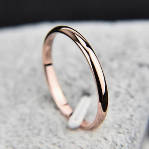 Titanium Steel  Rose Gold  Anti-allergy Smooth  Simple Wedding Couples Rings