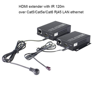 Hdmi extender with IR 120m over Cat5/Cat5e/Cat6 Rj45 LAN ethernet Support 1080p HDMI Splitter Transmitter Receiver