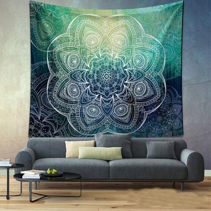 LDAJMW Polyester Round Bohemia Wall Mural Home Furnishing Tapestry Rugs Beach Bath Towel Shawl Dual-use Sunscreen Yoga cushion