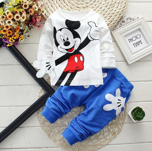 Baby Boys Clothes 2017 Spring Autumn Cartoon Leisure Long Sleeved T-shirts + Pants