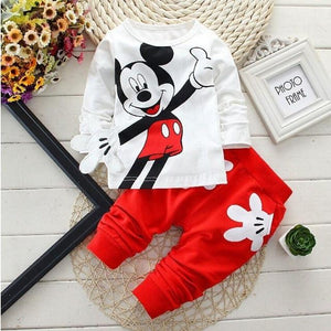 Baby Boys Clothes 2017 Spring Autumn Cartoon Leisure Long Sleeved T-shirts + Pants