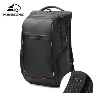 Kingsons 15"17"  Laptop Backpack External USB Charge Computer Backpacks